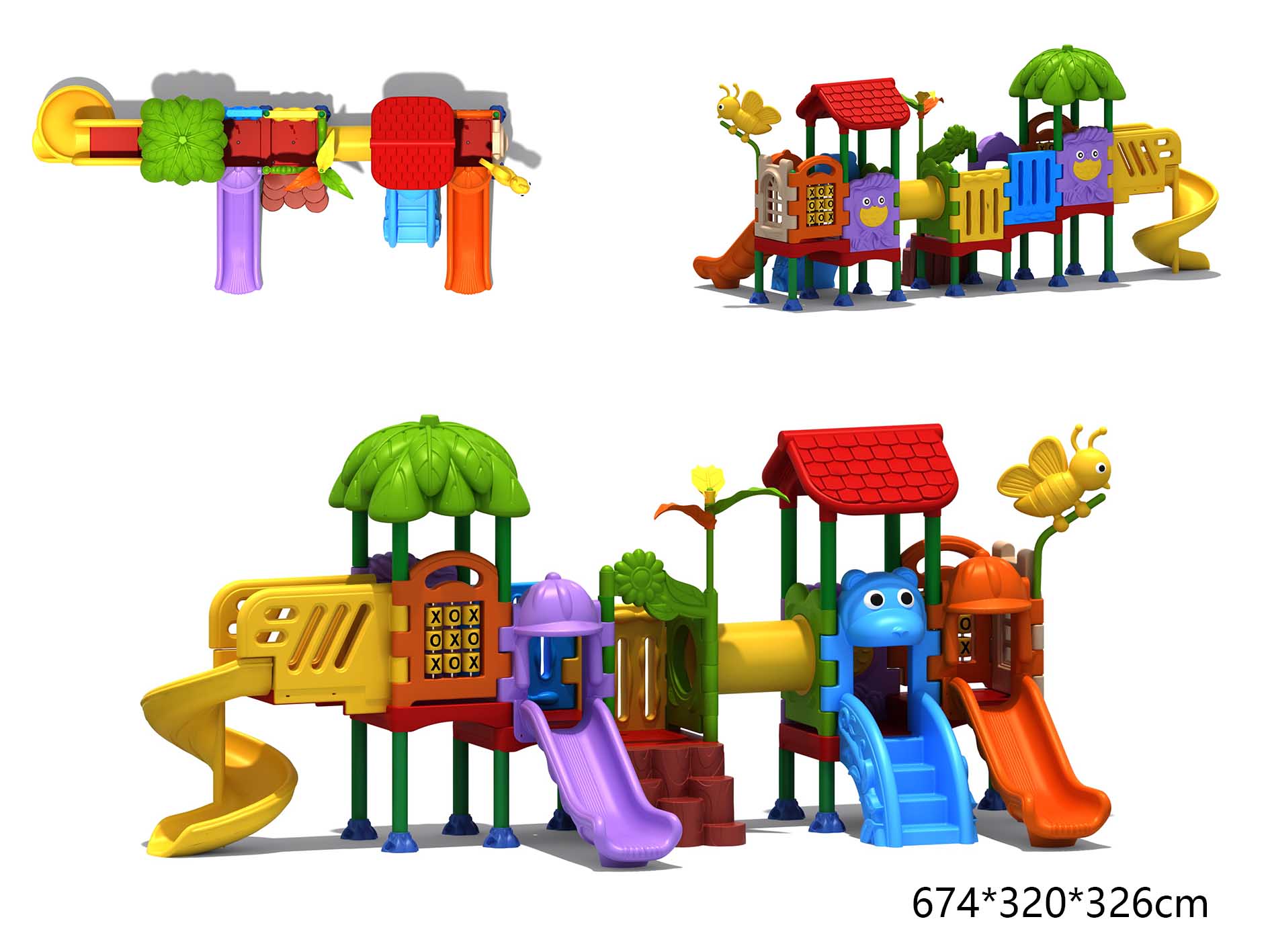 Kids Outdoor Slide Set - Conjuntos de casinha de jogos para