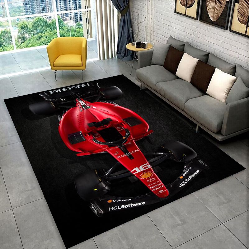Kids Outdoor Flooring - Tapete Antiderrapante Retro F-Ferrarii para Sala