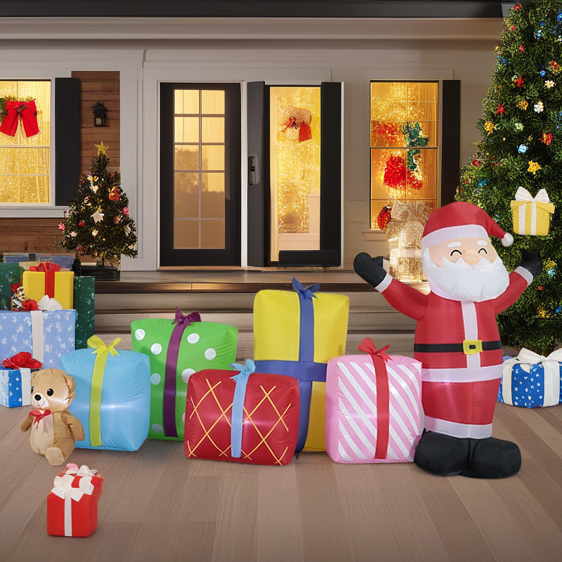 Kids Outdoor Yard - Caixa de presente inflável para natal,