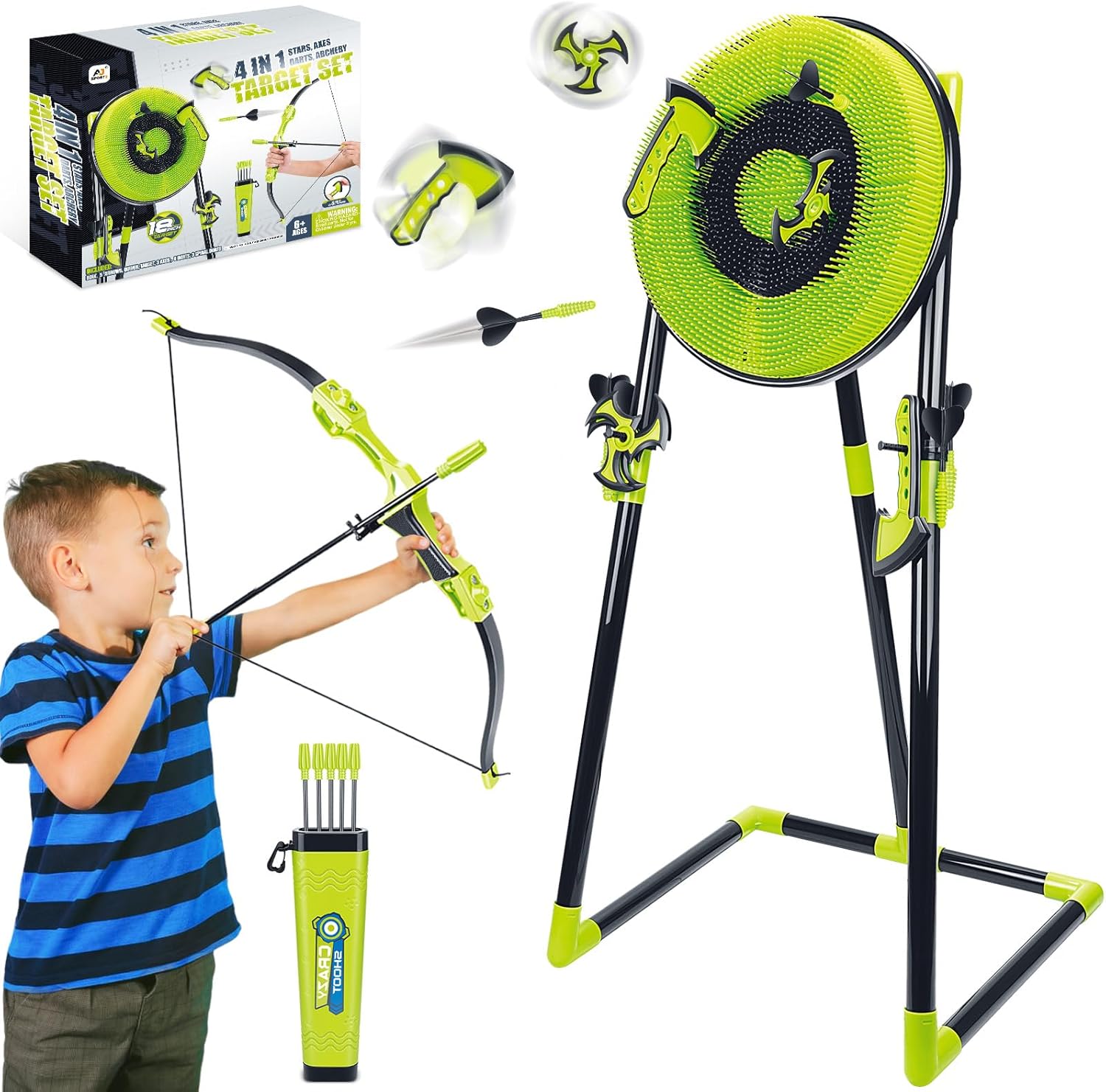 Kids Outdoor Ninja Set - Conjunto de alvo de arremesso de