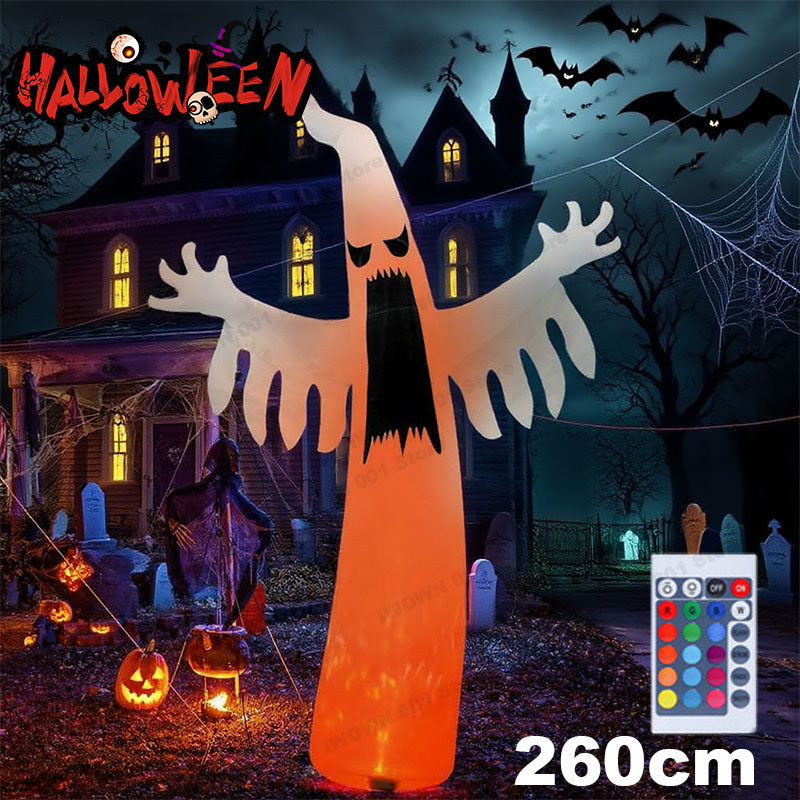 Kids Outdoor Yard - Halloween inflável assustador fantasma com luzes
