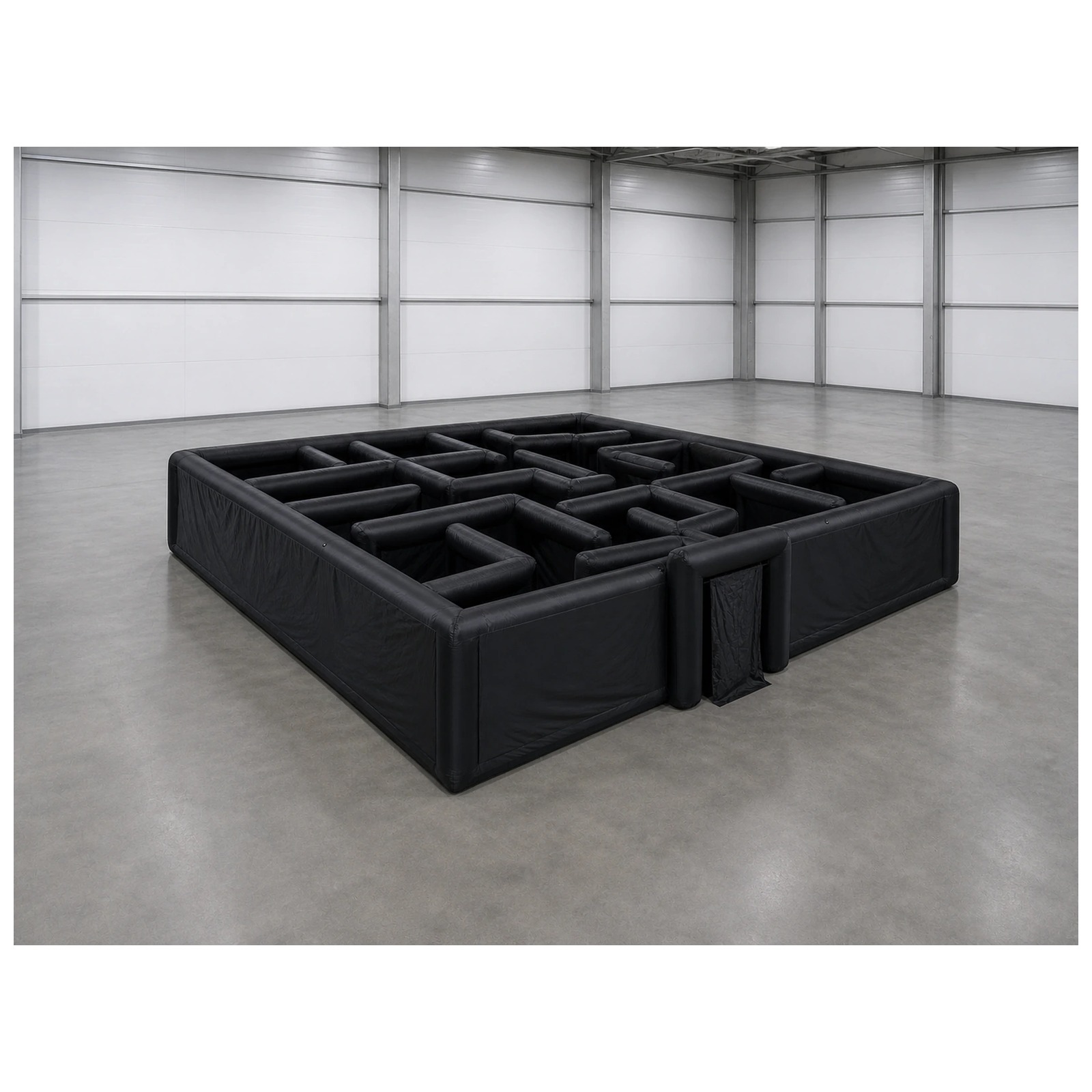 Outdoor Games For Kids - Labirinto Inflável Grande Preto Liso 12X12m