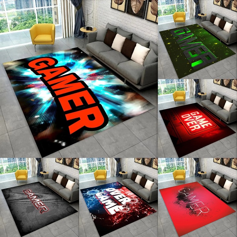 Kids Outdoor Flooring - Tapete 3D de Desenho Animado Gamer
