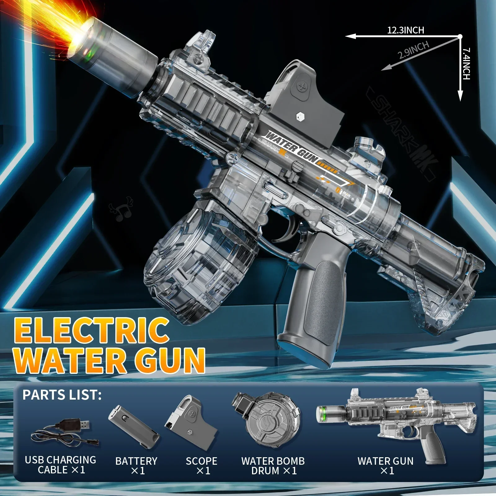 Kids Outdoor Lights - Pistolas de Água Elétricas para Adultos