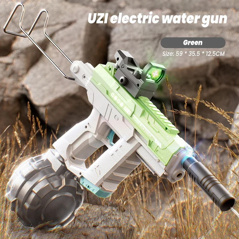 Kids Outdoor Lights - Pistola de Água Elétrica UZI Espacial