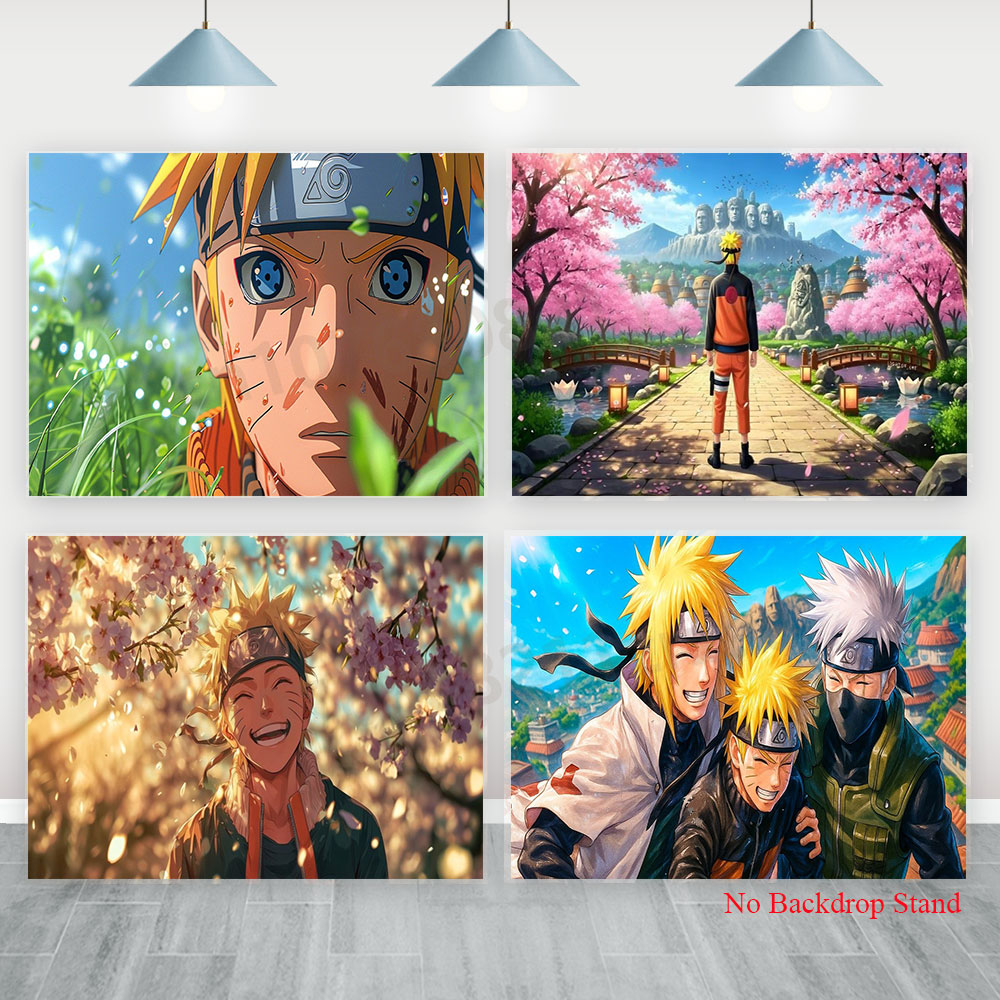 Kids Outdoor Movies - Banner de Fundo Naruto para Meninos,