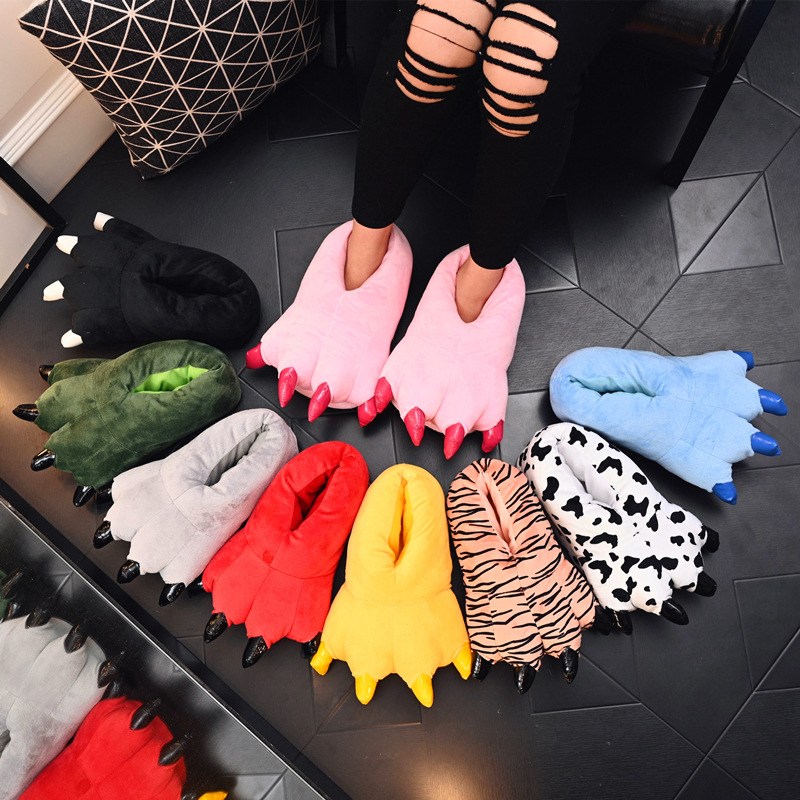 Chinelos de garra de animal pa - Kids Indoor Outdoor Slippers avaliação e preço