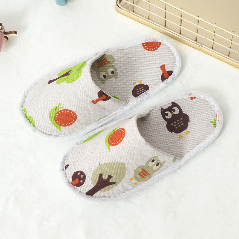 1 par descartável dos desenhos - Kids Indoor Outdoor Slippers avaliação e preço
