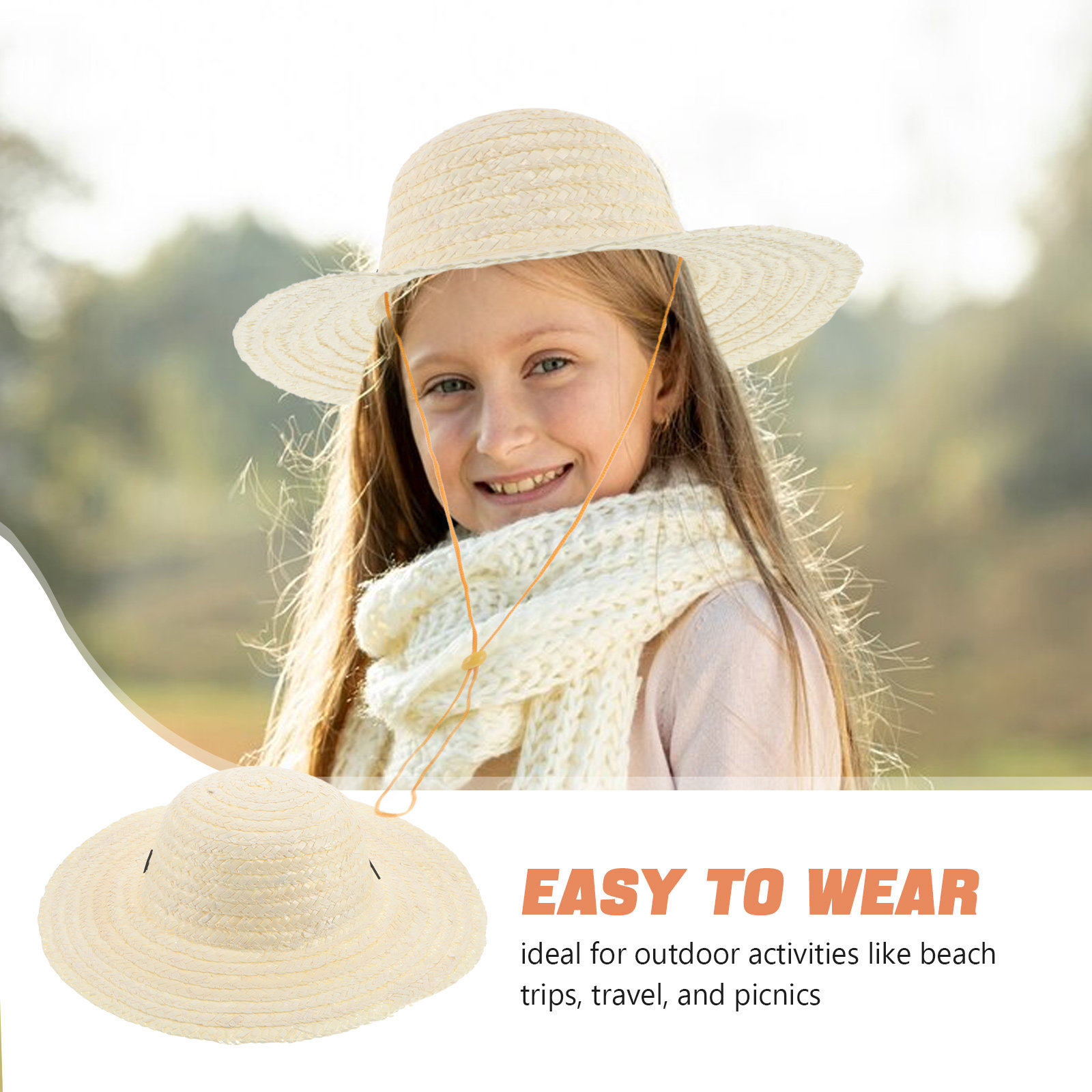 Chapéu de palha de trigo para  - Kids Outdoor Hat avaliação e preço