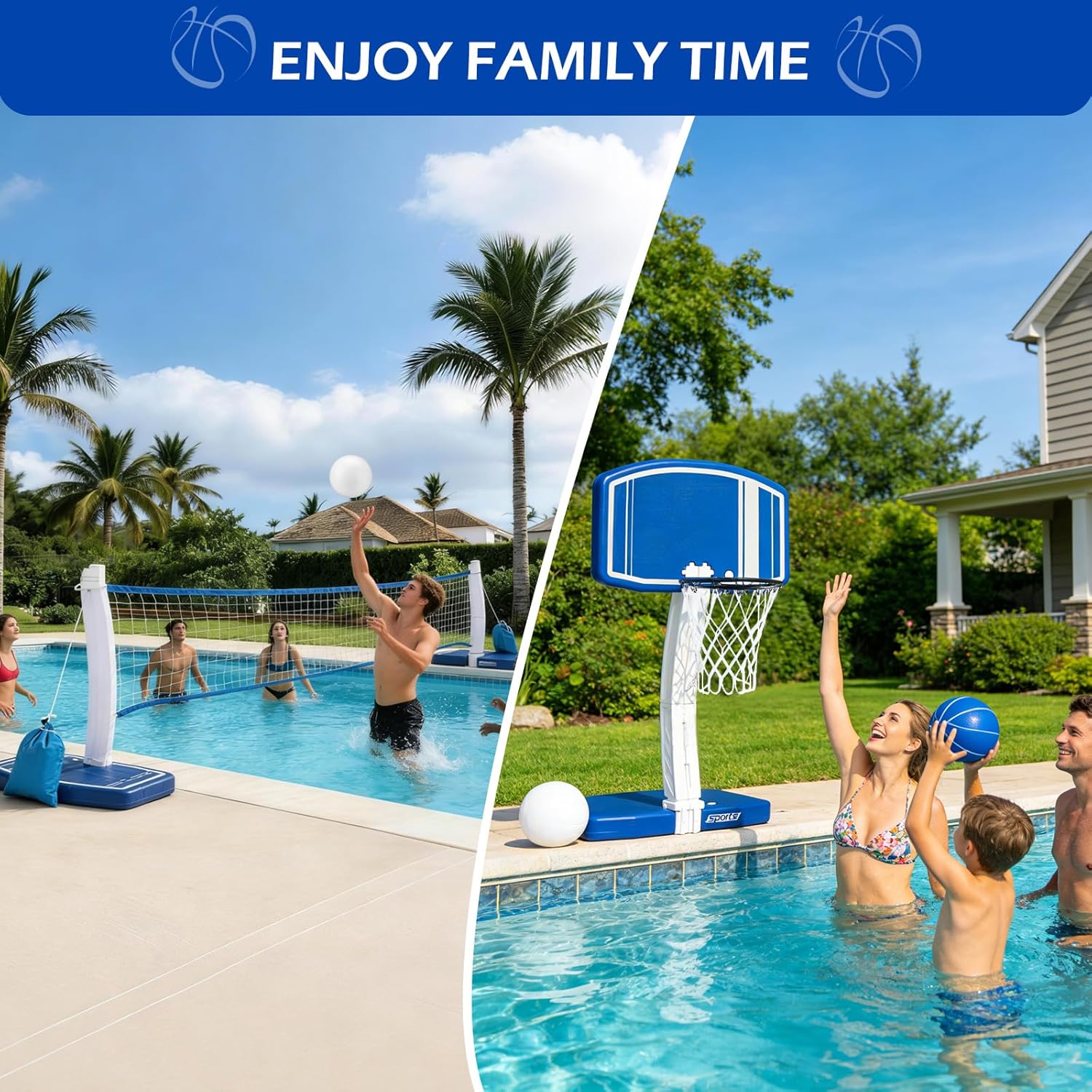 Aro de Basquete e Rede de Vôle - Outdoor Games For Kids avaliação e preço