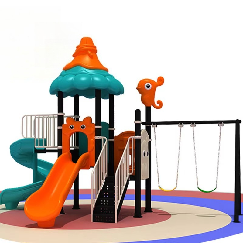 Grande conjunto de balanço inf - Kids Outdoor Swing Set With Slide avaliação e preço