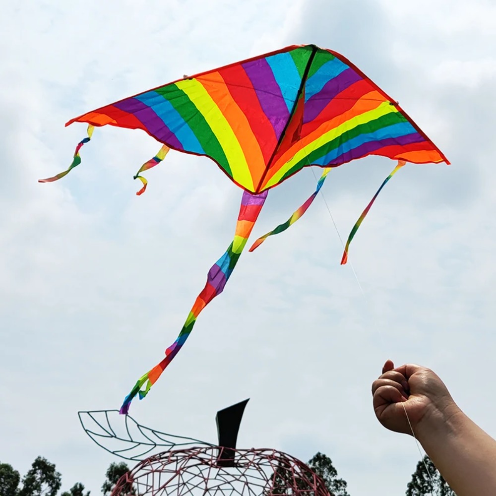 Novo design arco-íris pipa mod - Kite Easy Fly Kids avaliação e preço