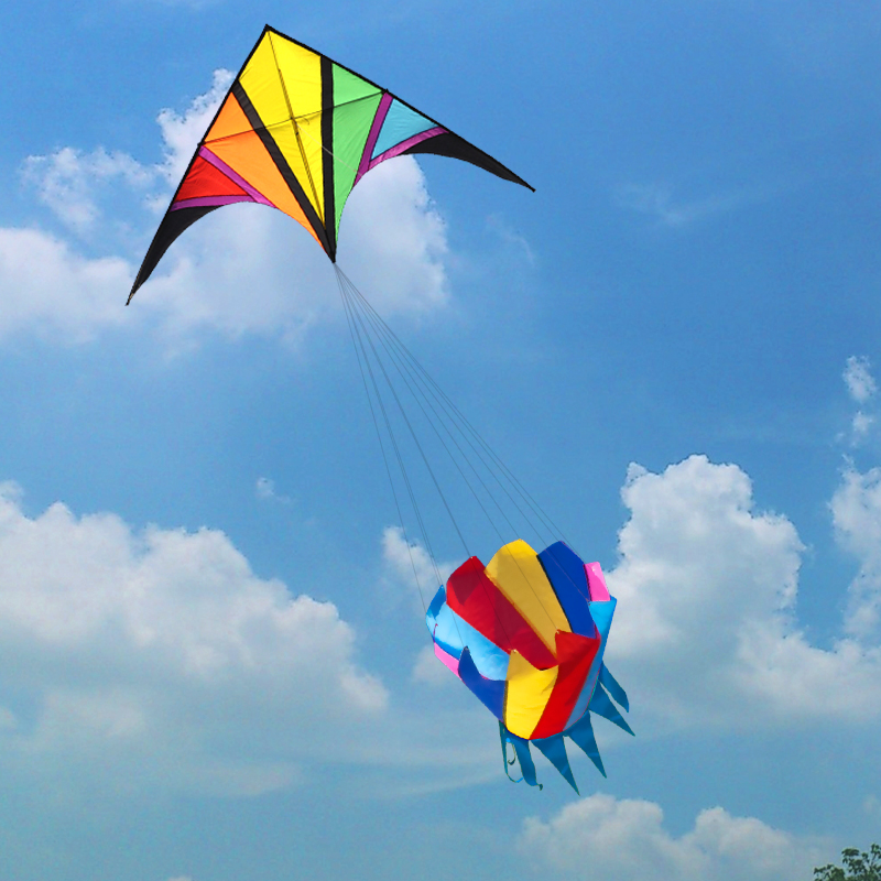 Grande arco-íris pipa náilon w - Kite Easy Fly Kids avaliação e preço