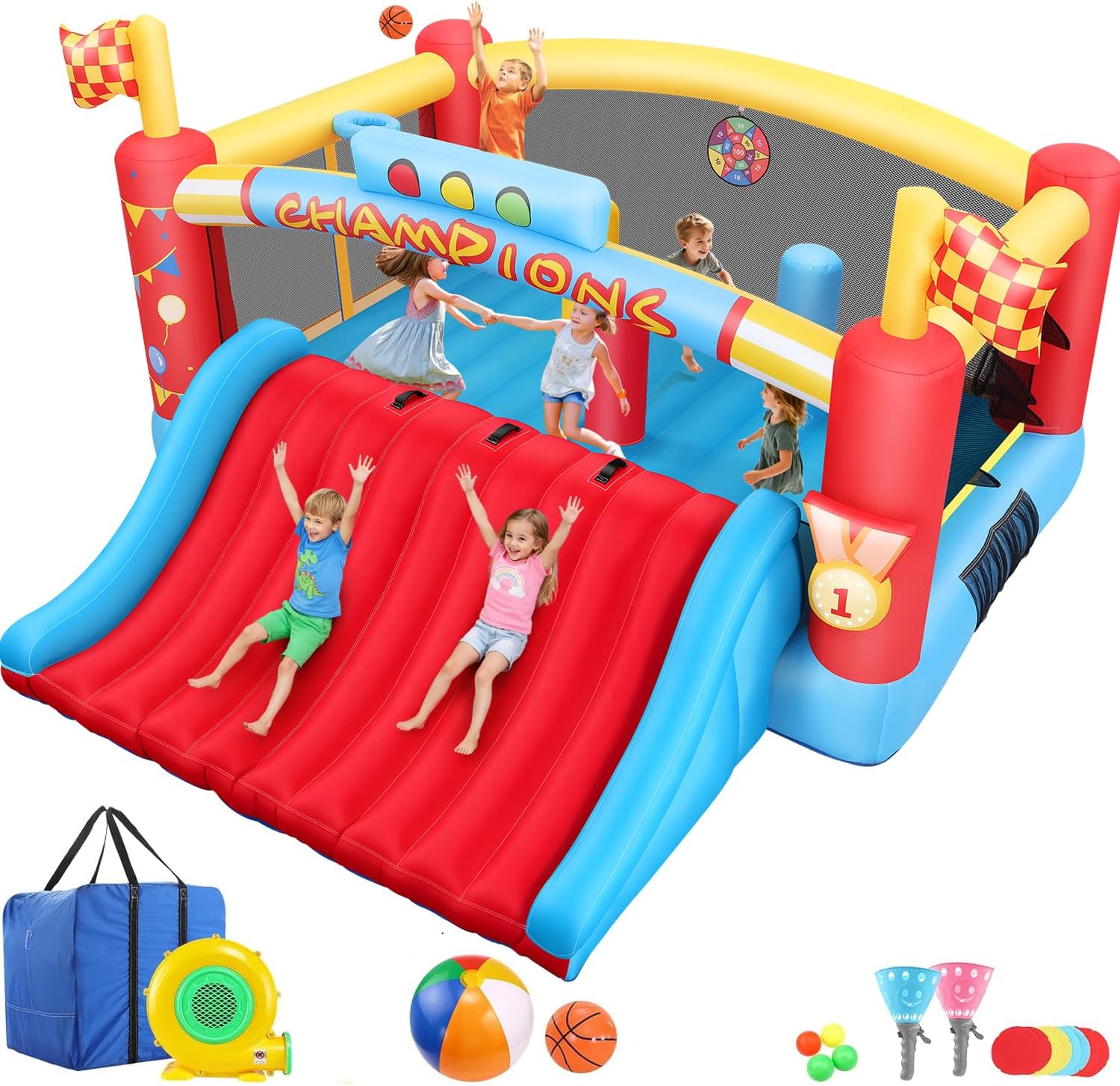 Grande Casa Inflável para Cria - Outdoor Games For Kids avaliação e preço