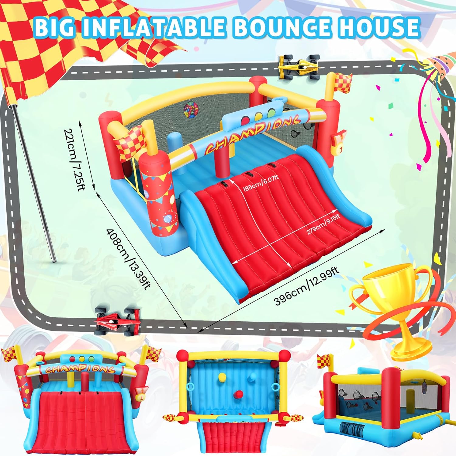 Grande Casa Inflável para Cria - Outdoor Games For Kids avaliação e preço