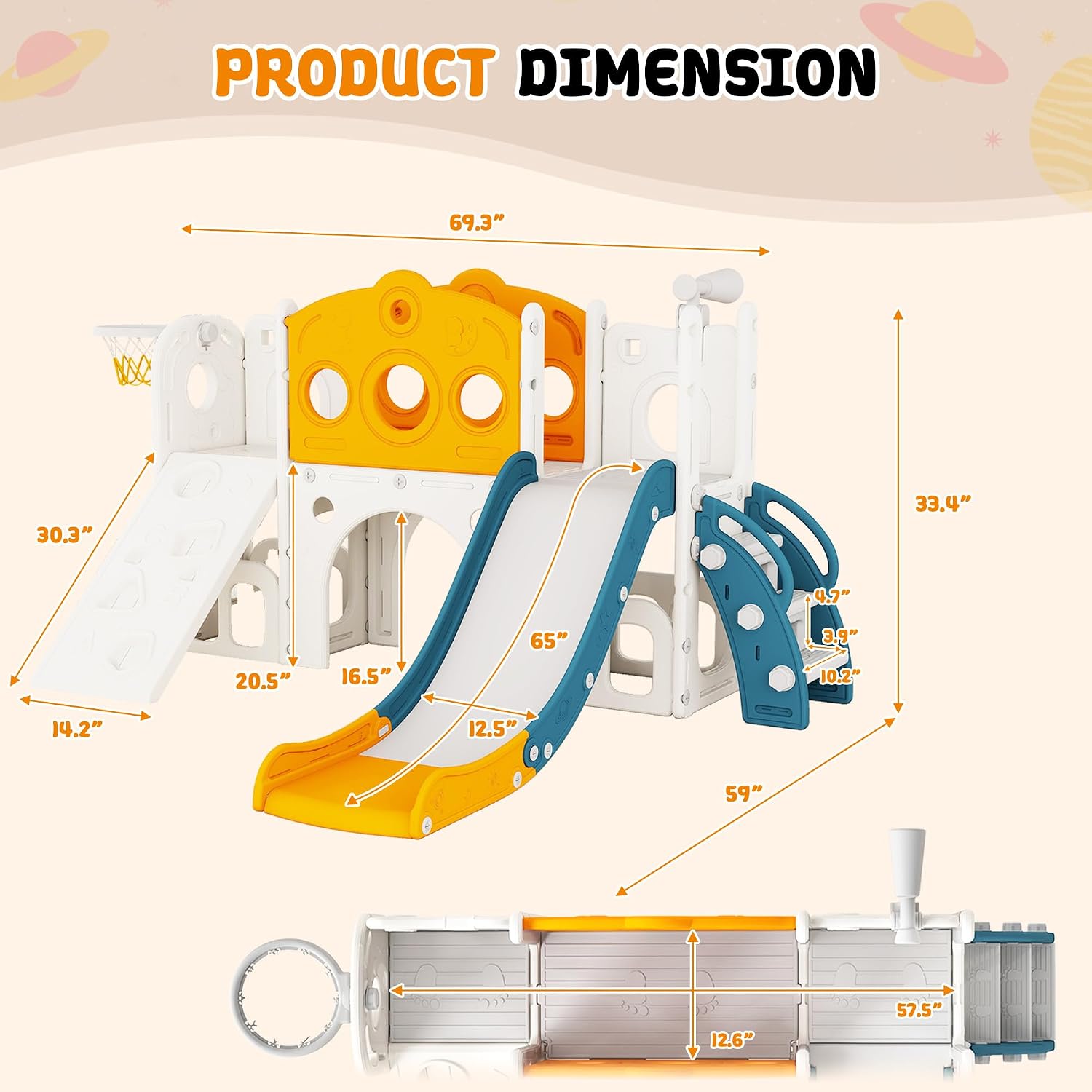 Conjunto de Escorregador 9 em  - Kids Outdoor Slide Set avaliação e preço