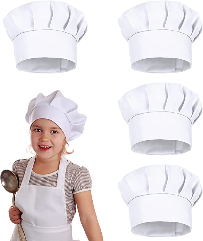 4 Peças Chapéu de Chef Branco  - Kids Outdoor Mud Kitchen Accessories avaliação e preço
